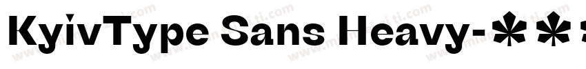 KyivType Sans Heavy字体转换